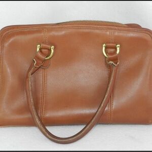 Coach Vintage 9871 Beaumont Doctor Satchel Bag British Tan Leather made in USA